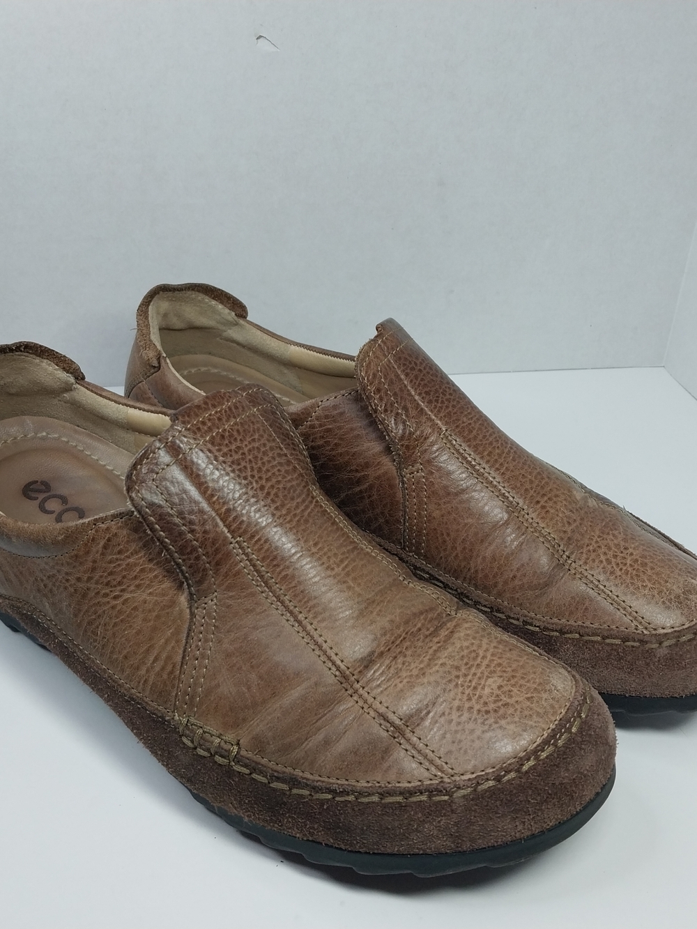Ecco Brown Soft Leather Slip on Loafers EU Size 40 US Size 9/9.5 Causal Shoes
